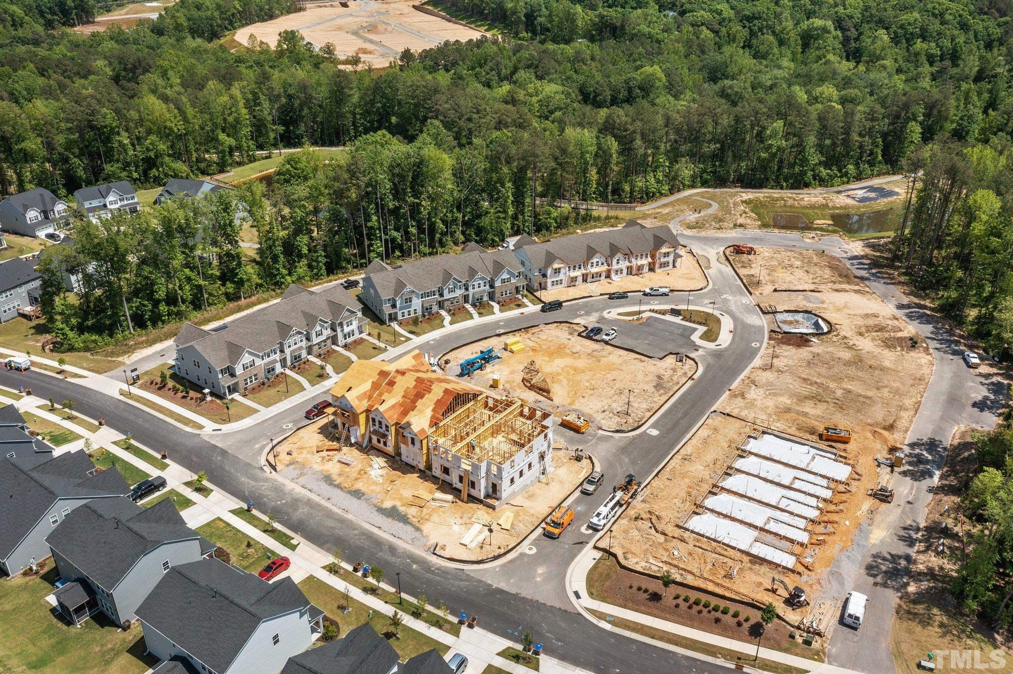 309 Spaight Acrs Way Wake Forest, NC 27587 - Photo 40 of 41 an aerial view of a house with a yard