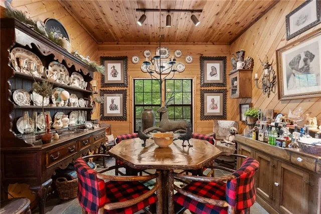 a room with musical instruments