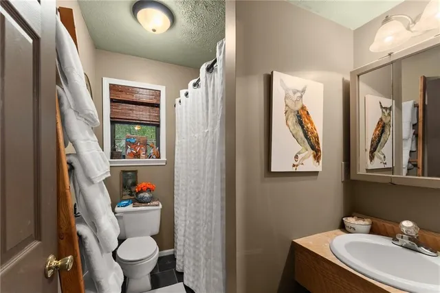 a view of balcony with mountain view