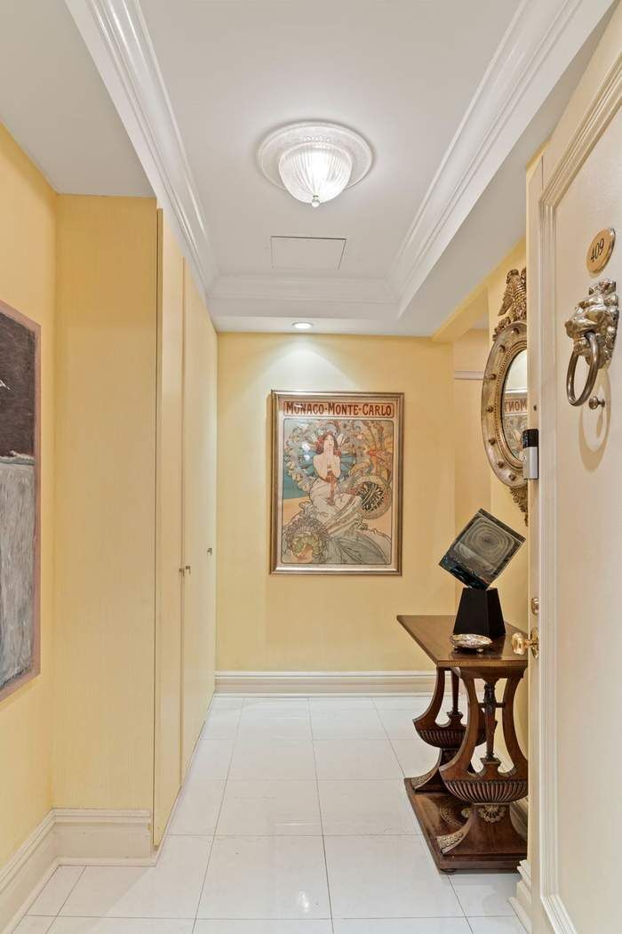 a view of a entryway in a room