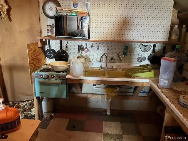 a dining room with furniture