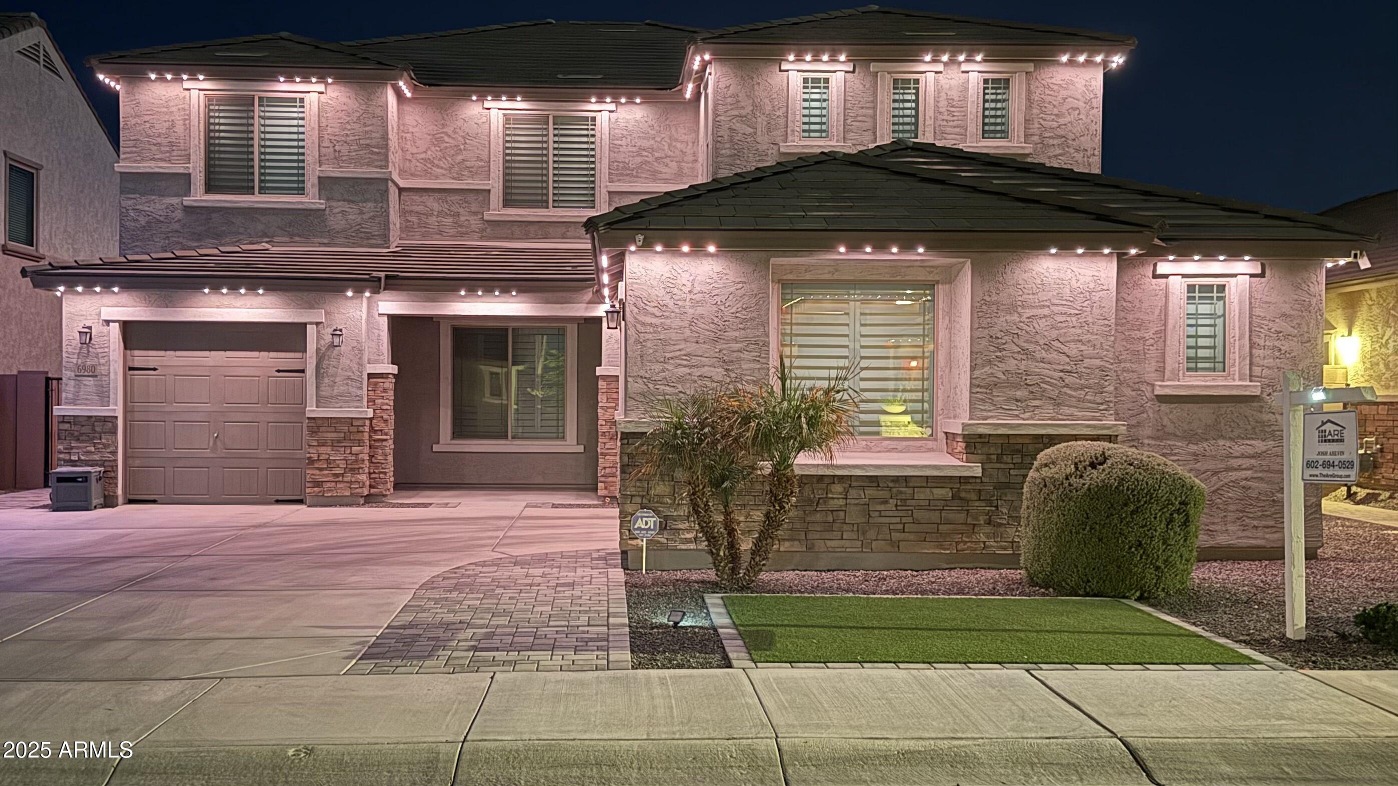 a front view of a house