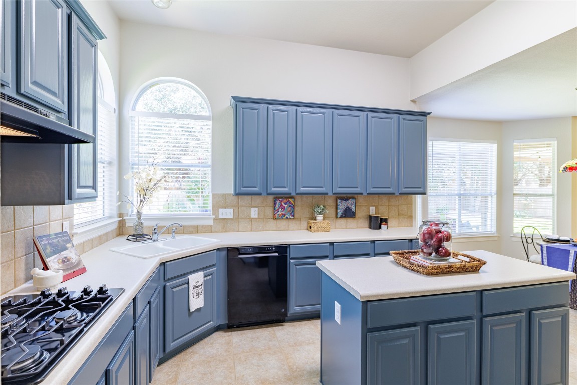 205 Ridge Run Court Georgetown, TX 78628 - Photo 17 of 40 a kitchen with a sink cabinets and window