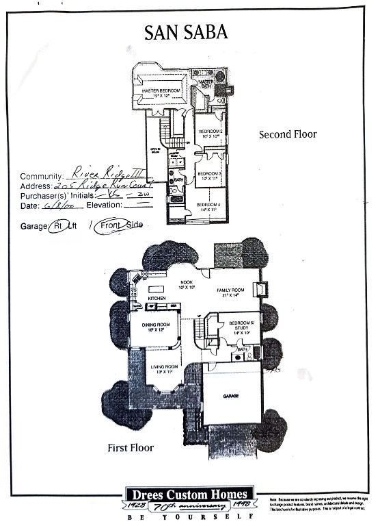 205 Ridge Run Court Georgetown, TX 78628 - Photo 40 of 40 a picture of a floor plan