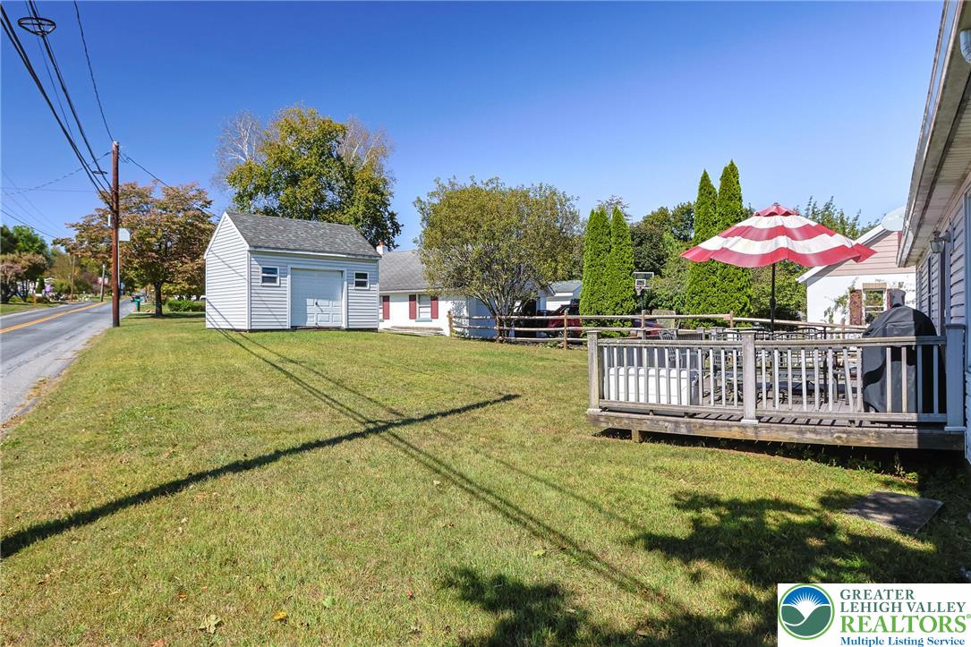 4354 2nd Street Walnutport, PA 18088 - Photo 17 of 21 a view of a deck with a garden