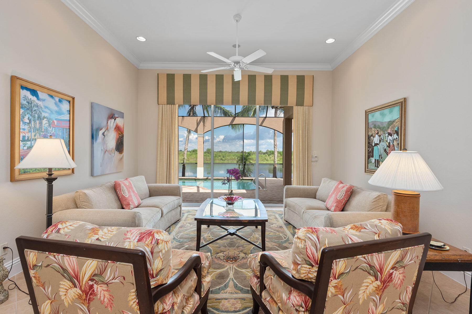8528 Bellagio Drive Naples, FL 34114 - Photo 3 of 50 a living room with furniture and a large window