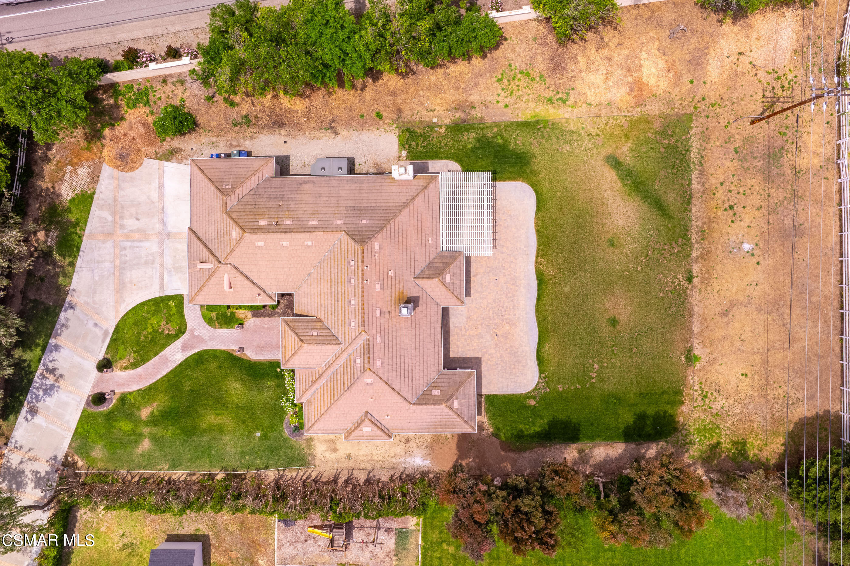11217 Red Barn Road Camarillo, CA 93012 - Photo 54 of 55 an aerial view of residential house with pool and yard