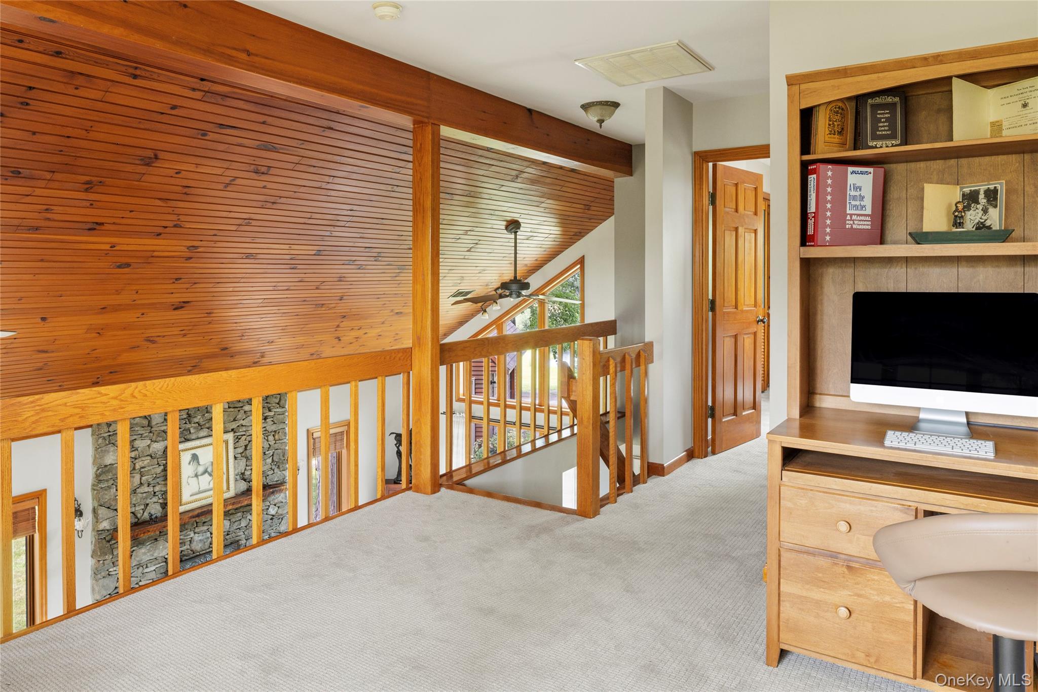 48 County Rte 14 Hudson, NY 12534 - Photo 20 of 48 Home office featuring carpet flooring and ceiling fan