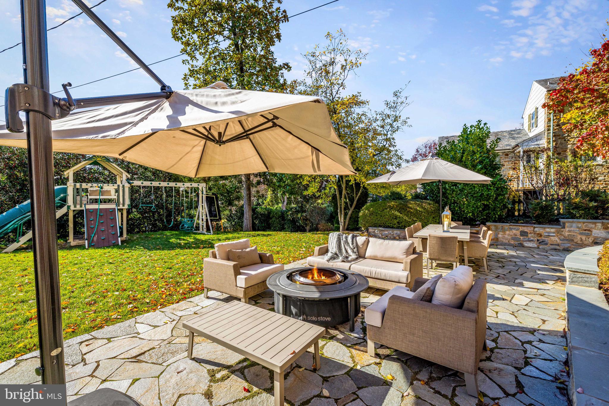 115 Tunbridge Road Baltimore, MD 21212 - Photo 8 of 13 a view of a patio with couches chairs under an umbrella