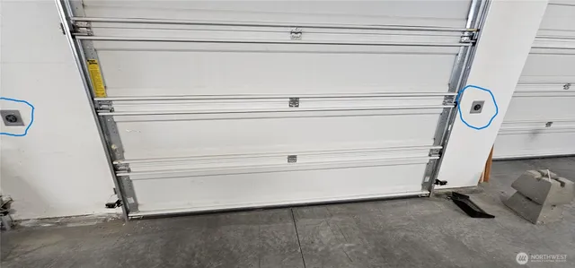 a view of a closet with storage