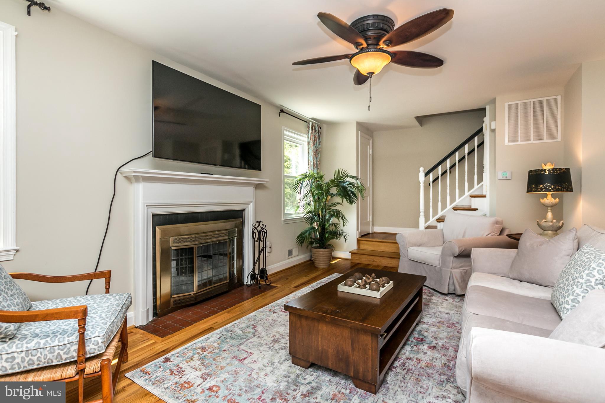 606 Piccadilly Road Baltimore, MD 21204 - Photo 3 of 43 Living room with WB fireplace
