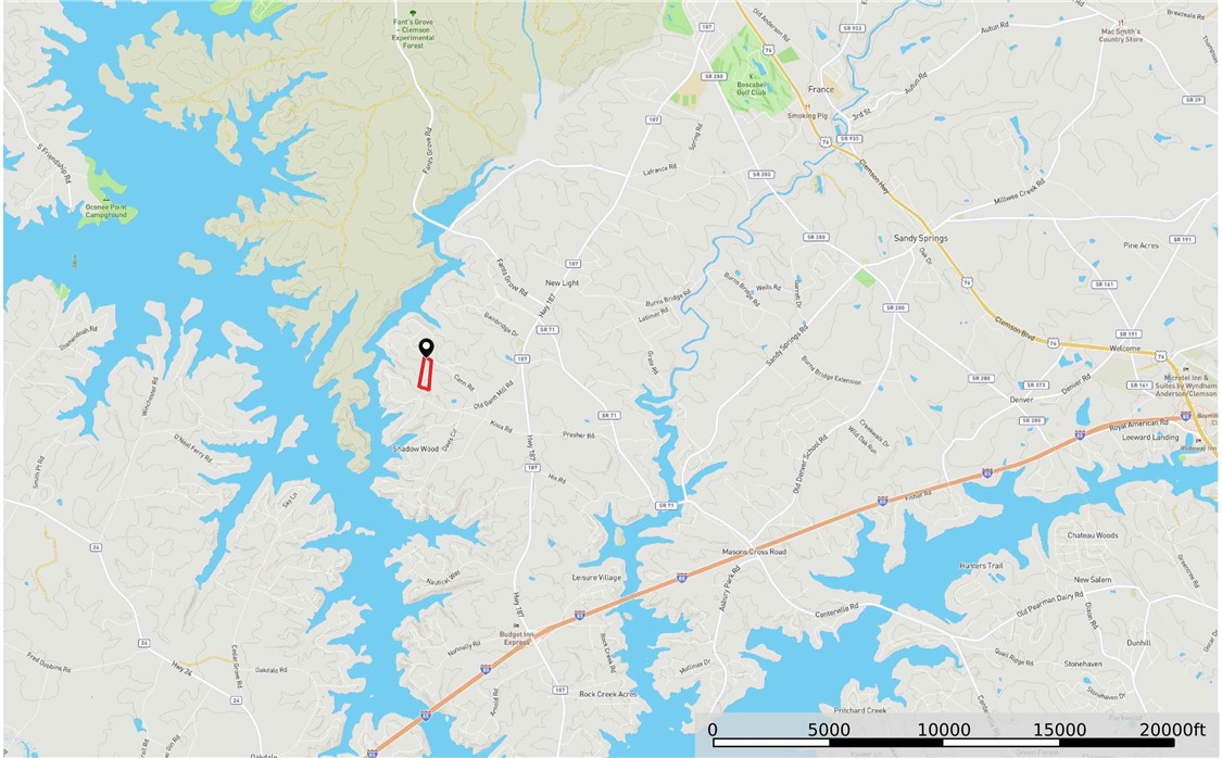 Tract B Cann Road Anderson, SC 29625 - Photo 9 of 11 This aerial view showcases the property's prime location near a large body of water and surrounding landscapes.