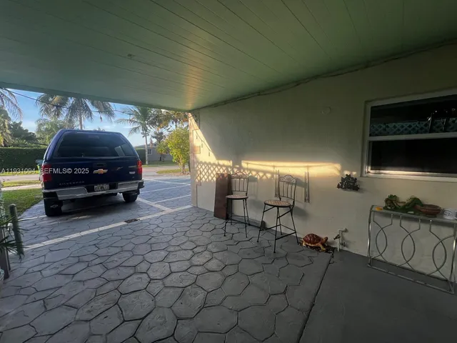 a car parked in the parking