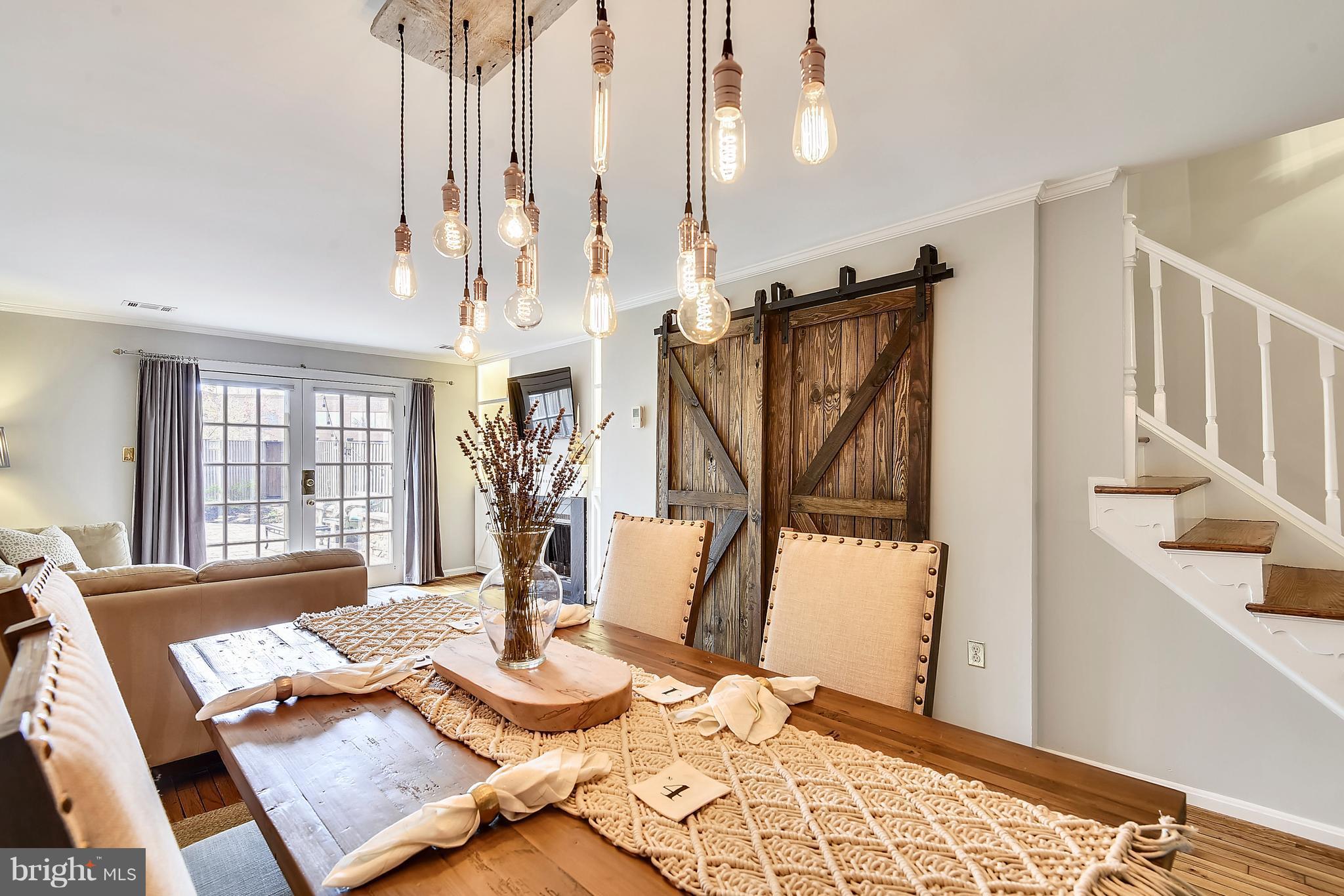 320 Commerce Street Alexandria, VA 22314 - Photo 12 of 30 Dining Room w/Custom Edison Light Fixture