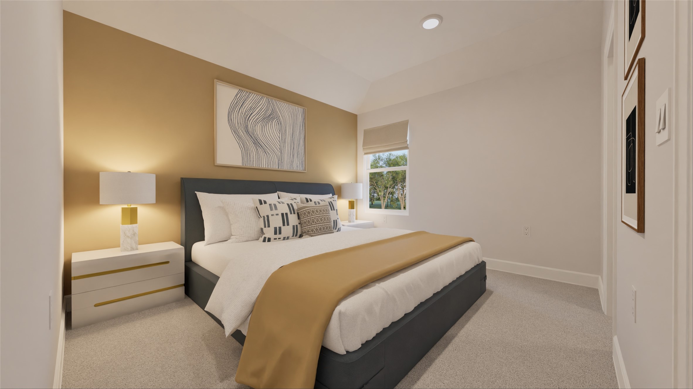 1514 Gentle Wind Court Angleton, TX 77515 - Photo 15 of 27 a bedroom with a bed and a painting on the wall