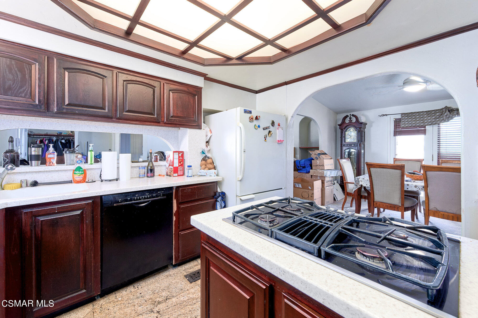 17498 Santa Rosa Mine Road Perris, CA 92570 - Photo 45 of 55 a kitchen with stainless steel appliances granite countertop a stove and cabinets