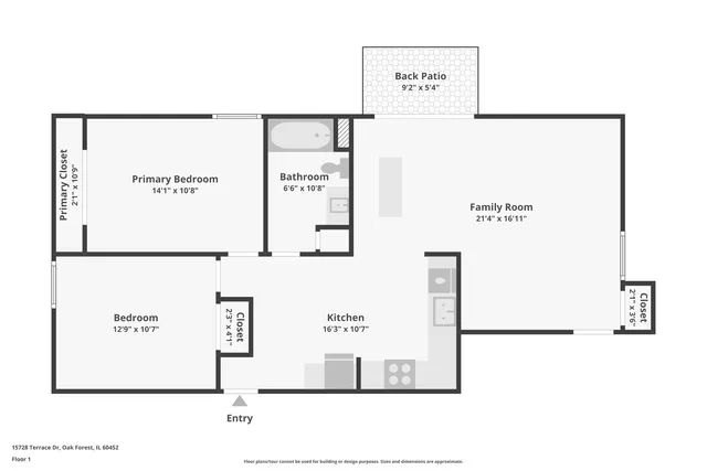 $149,900 | 15728 Terrace Drive, Unit RO1, Oak Forest, IL 60452