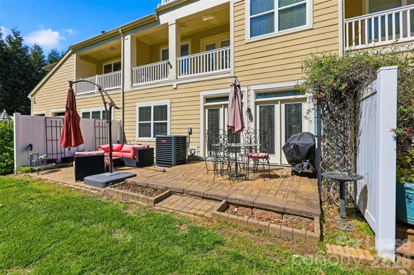 a view of a house with a patio