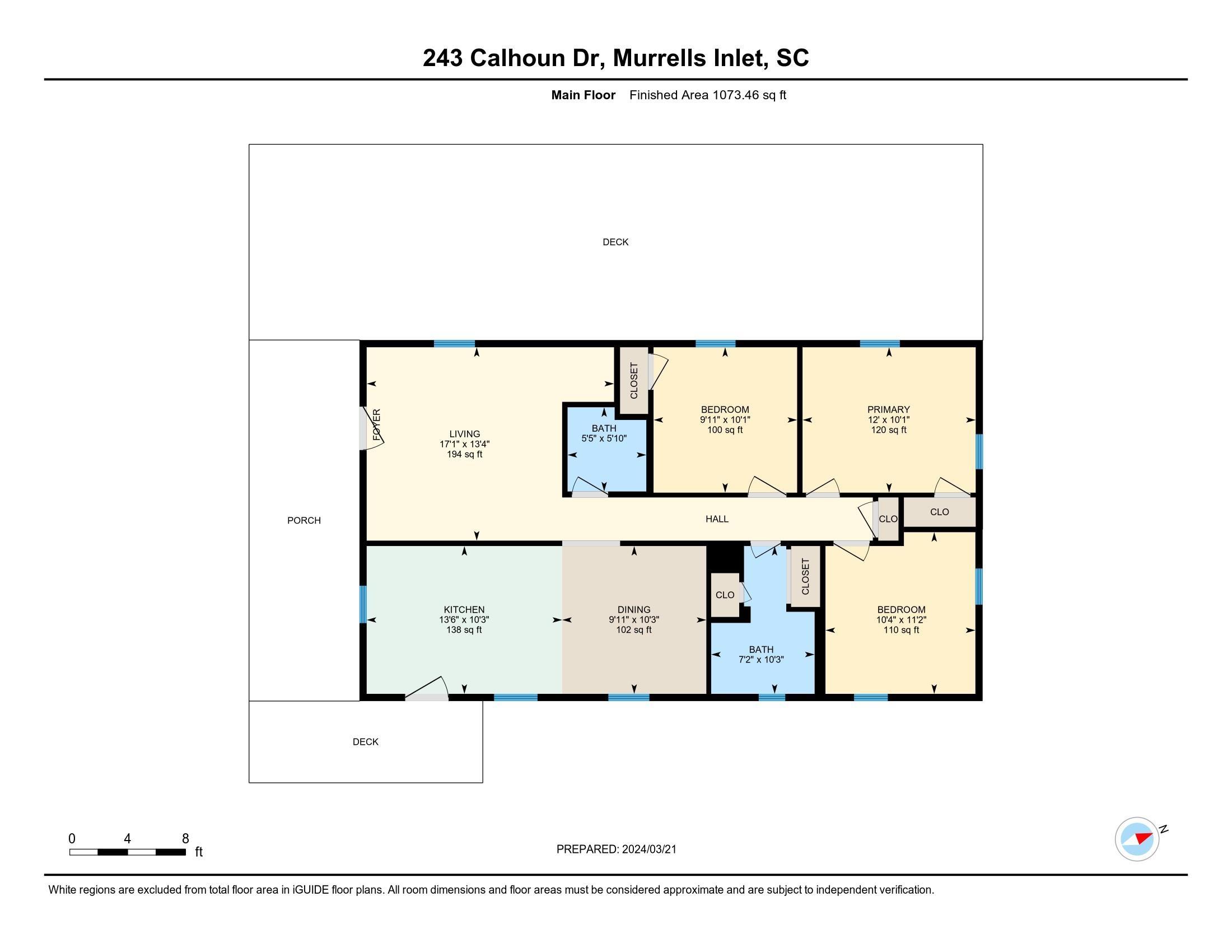 243 Calhoun Drive Murrells Inlet, SC 29576 - Photo 38 of 38 Floor plan