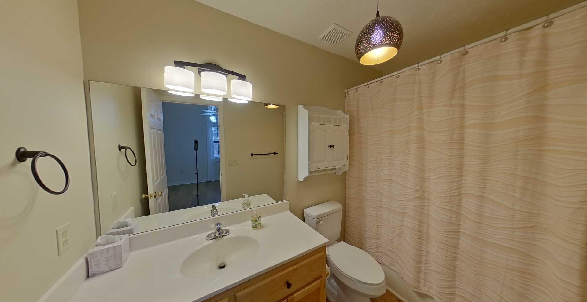 54 Whispering Lane Counce, TN 38326 - Photo 17 of 35 a bathroom with a sink vanity mirror and toilet