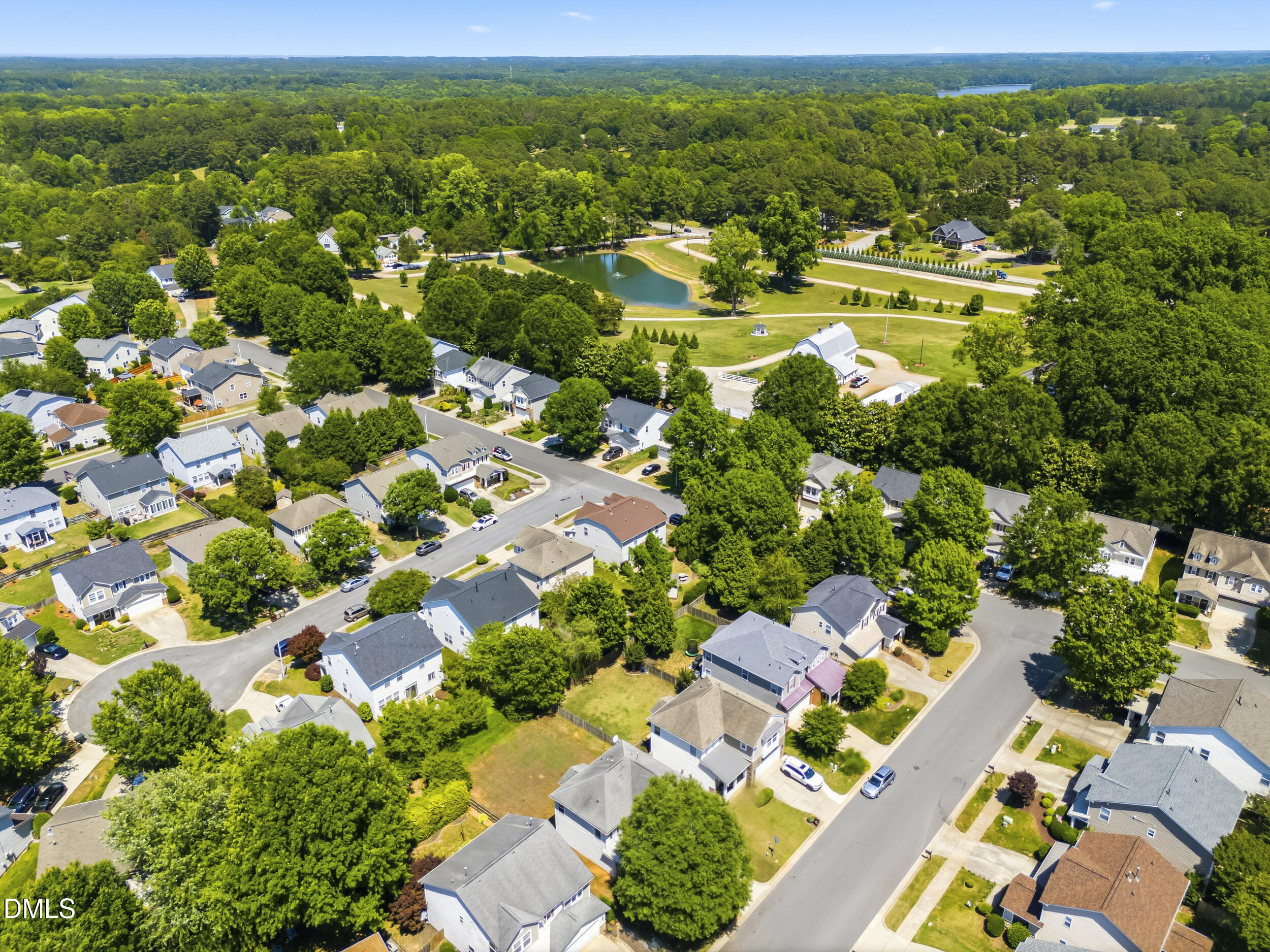 112 Ryder Cup Circle Raleigh, NC 27603 - Photo 35 of 45 an aerial view of residential houses with outdoor space