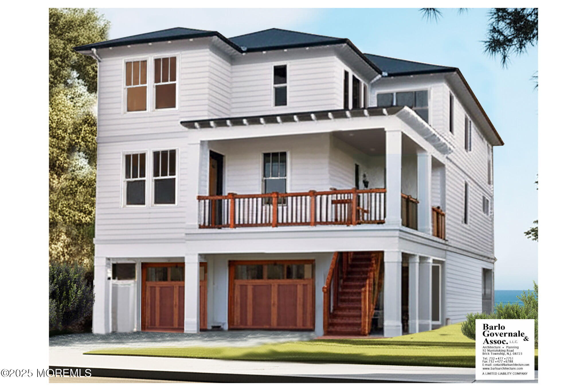 a front view of residential houses