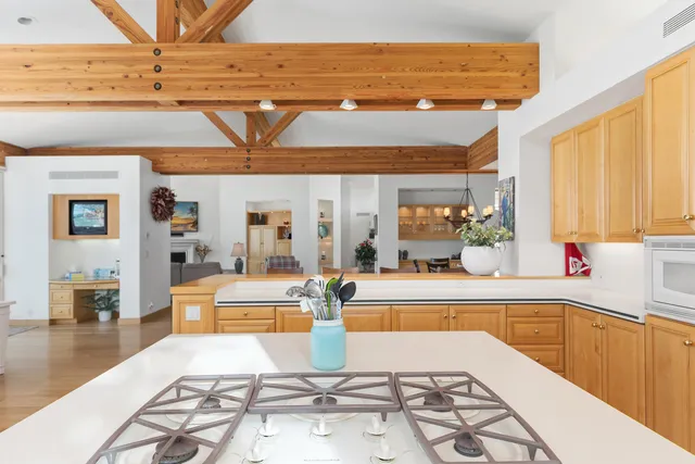 a view of a swimming pool and lounge chair