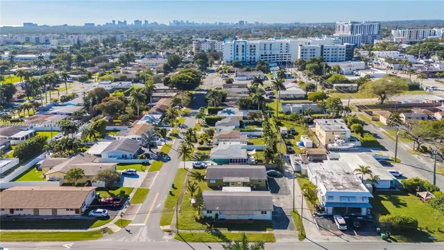 an aerial view of a city
