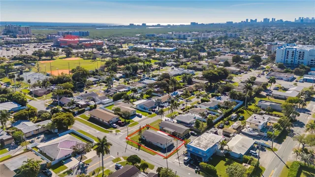 a view of city and ocean