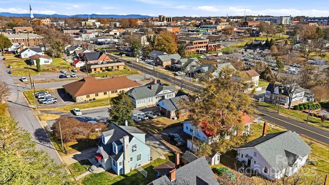 an aerial view of a city