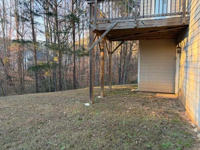 a view of a yard with a trees