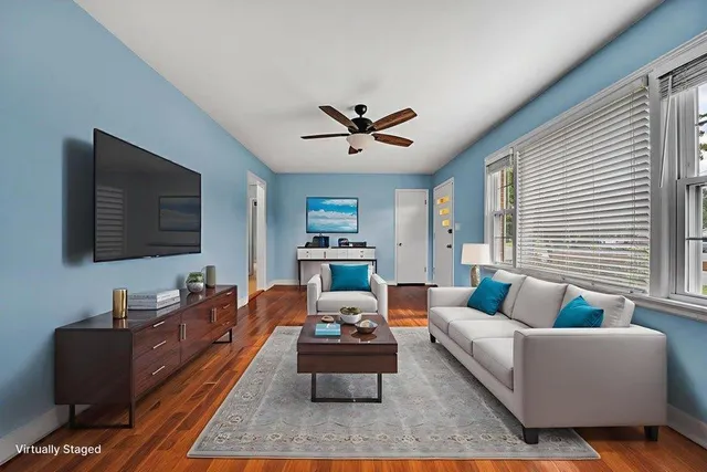 a view of brick walls