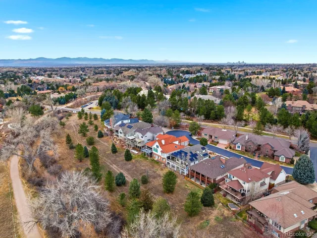 an aerial view of a city