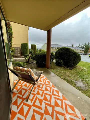 a view of swimming pool from a balcony