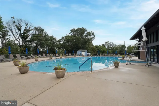 a view of a park with swings and slides