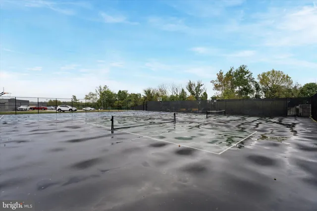 a view of a road with an outdoor space