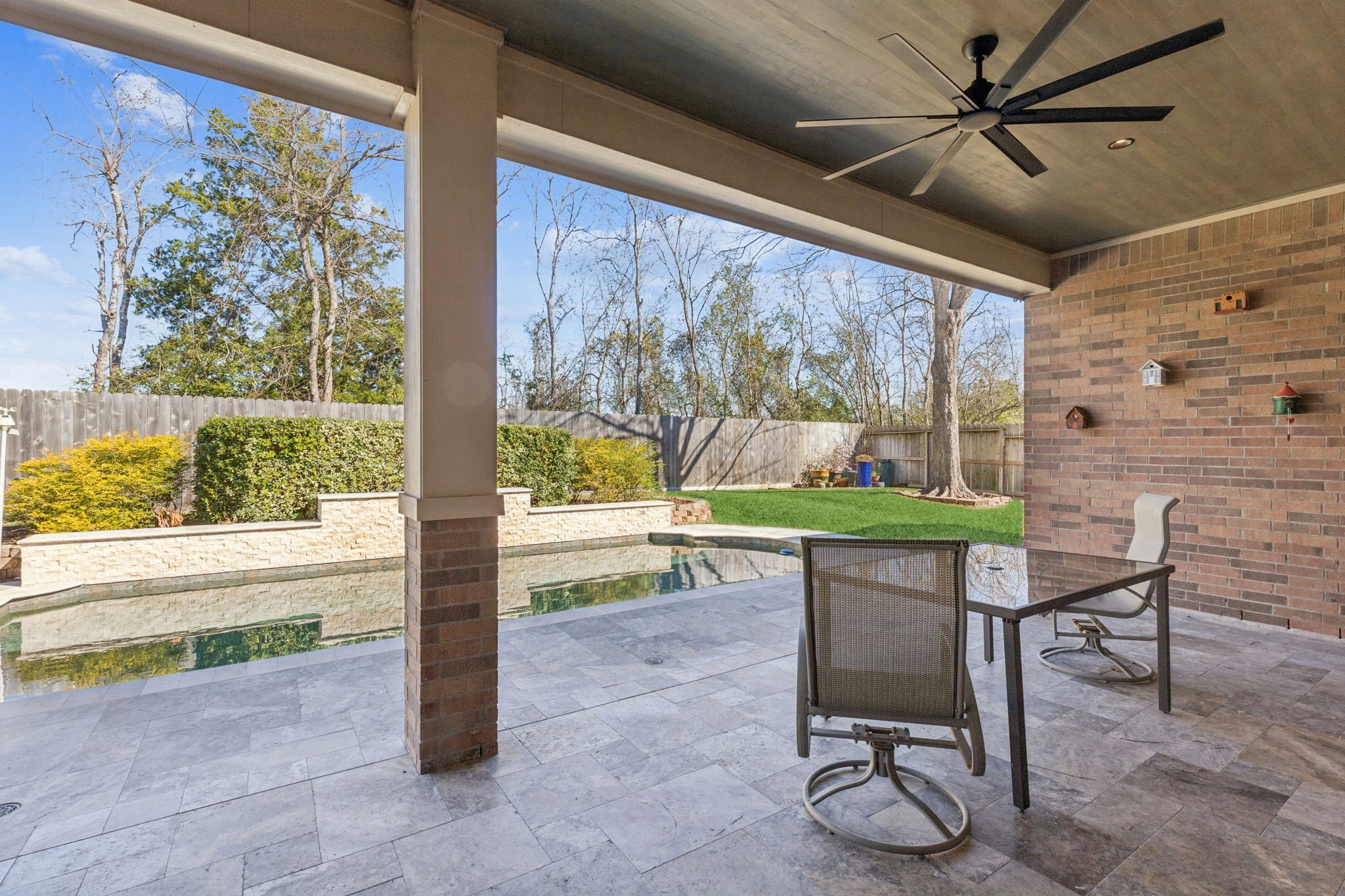2809 Cedar Ridge Trail Friendswood, TX 77546 - Photo 28 of 33 VIEW OF POOL, WATERFALL, LANDSCAPE