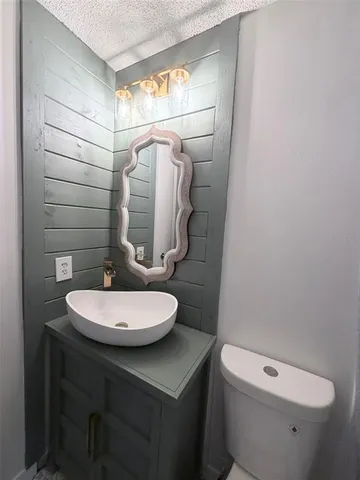 a view of a chandelier in a room