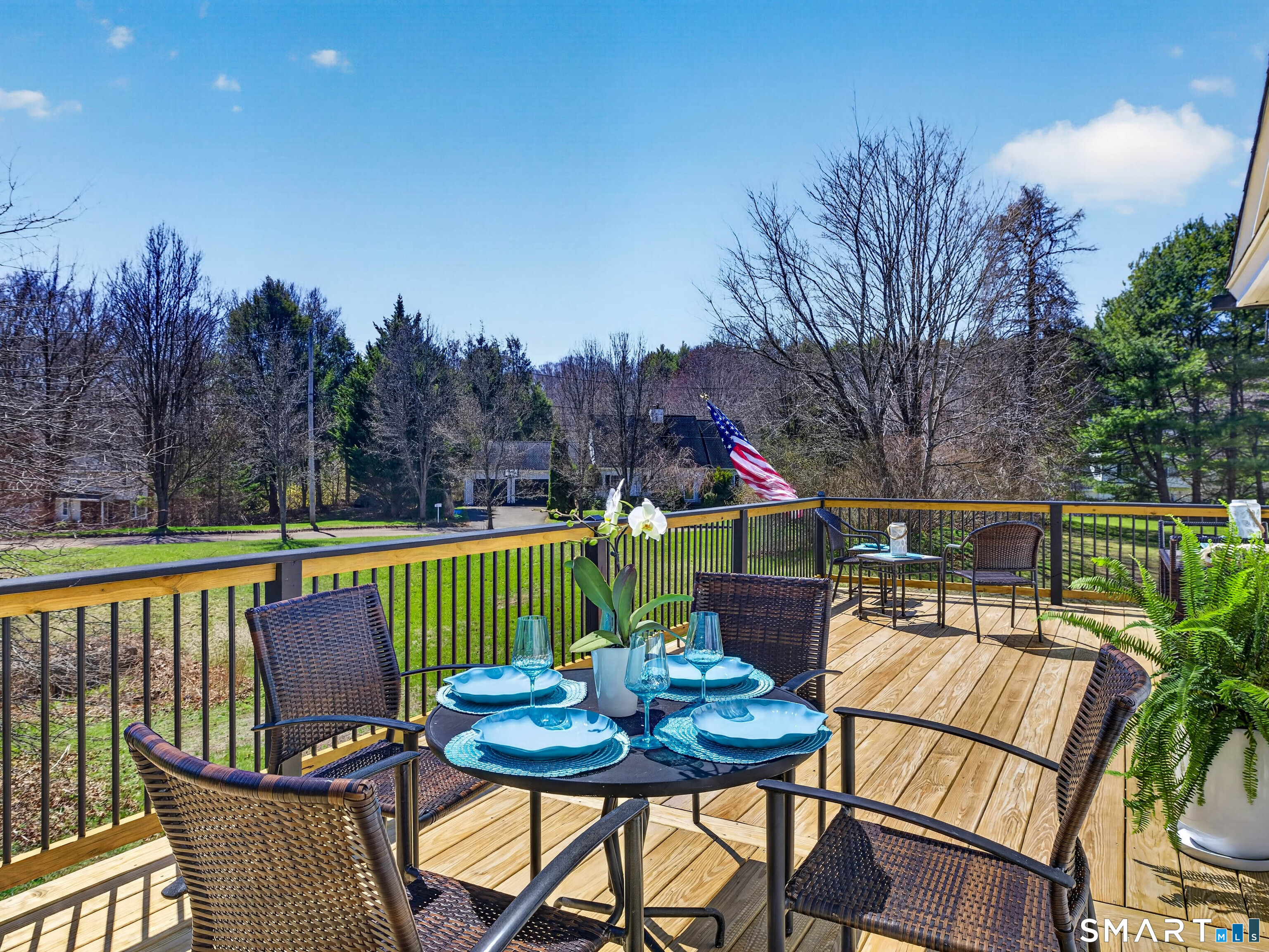 1092 Durham Road Guilford, CT 06437 - Photo 60 of 61 a view of a chairs and table in patio with a fire pit