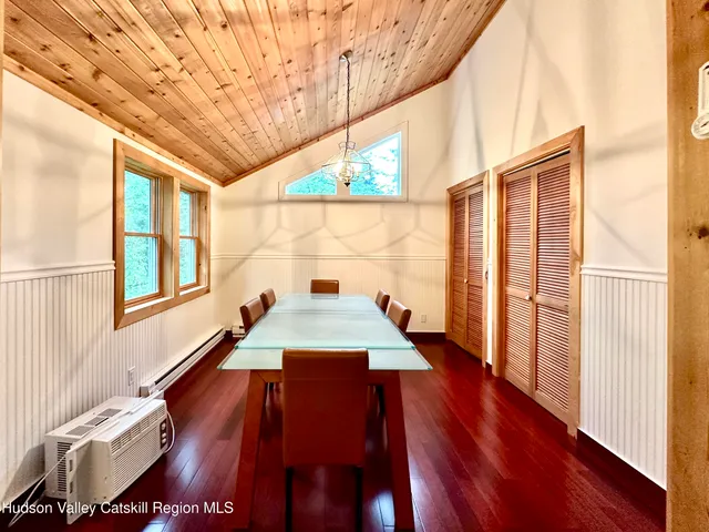 a view of a wooden deck