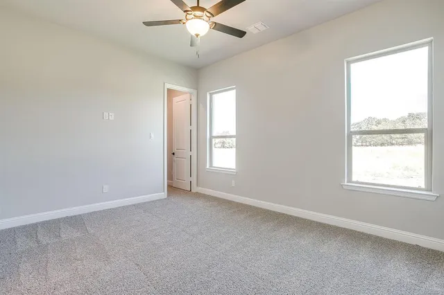 an empty room with a window