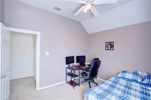a workspace with a couch