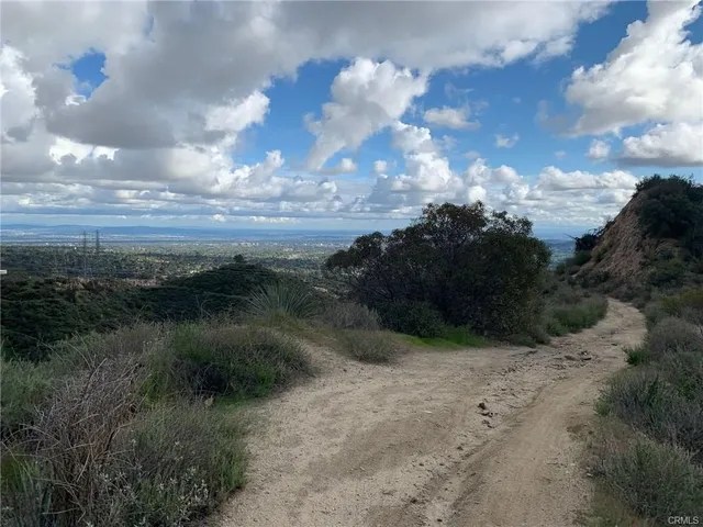 a view of a yard with lots of green space
