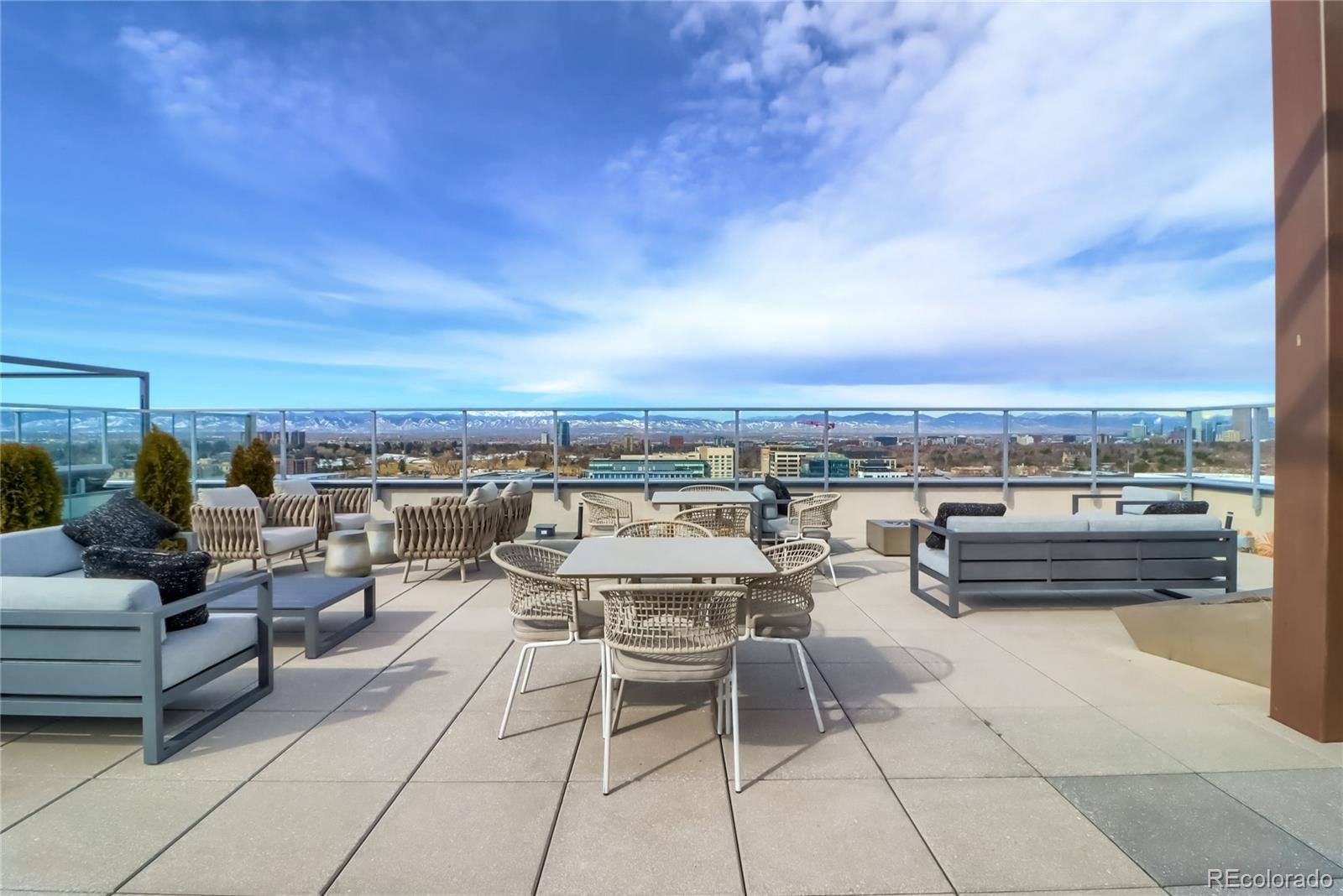 155 Steele Street, Unit 814 Denver, CO 80206 - Photo 28 of 39 a view of a terrace with furniture