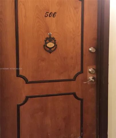 a view of front door