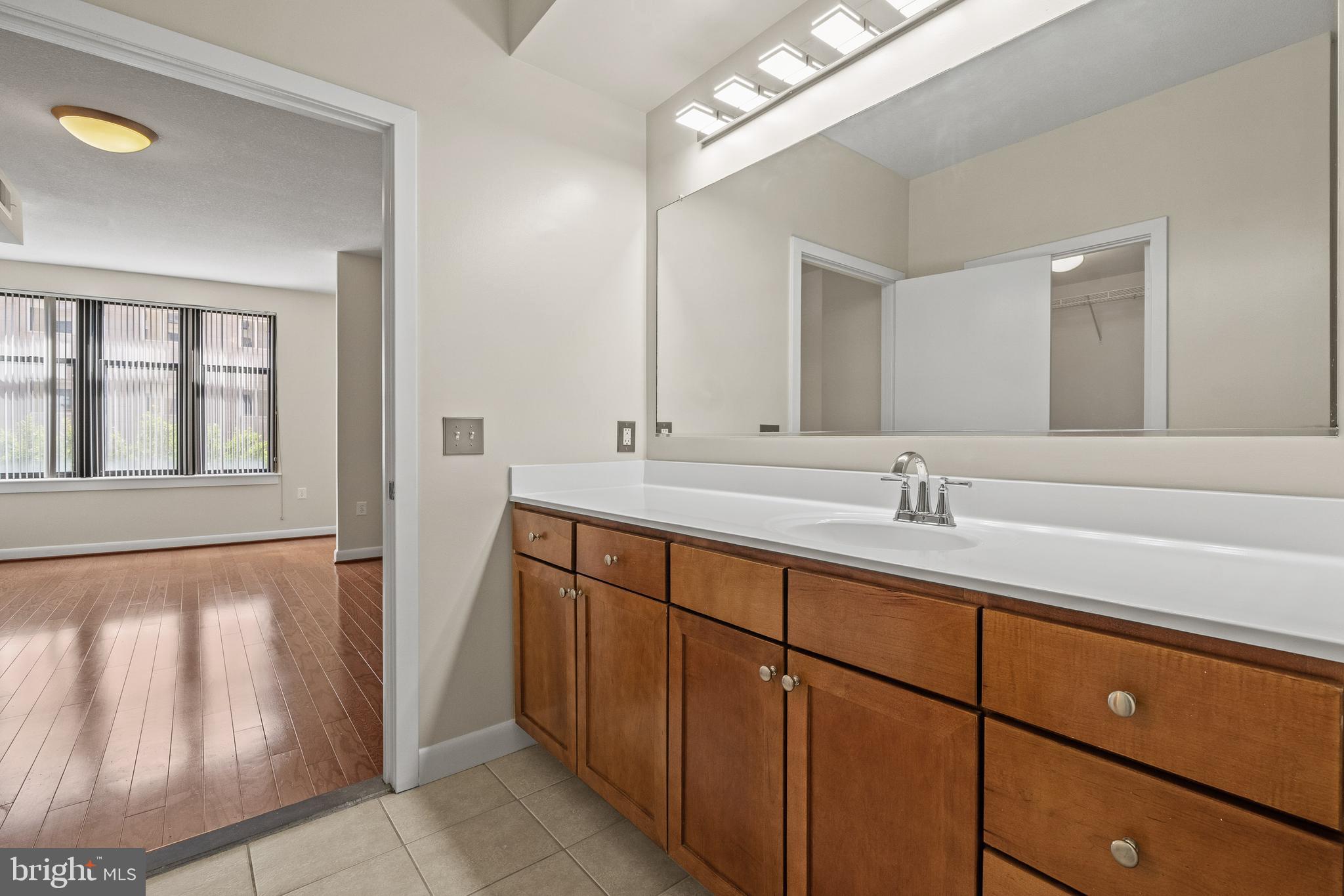 400 Massachusetts Avenue Northwest, Unit 421 Washington, DC 20001 - Photo 23 of 48 a bathroom with a sink and a mirror