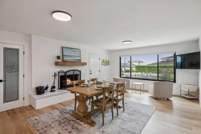a open dining room with furniture
