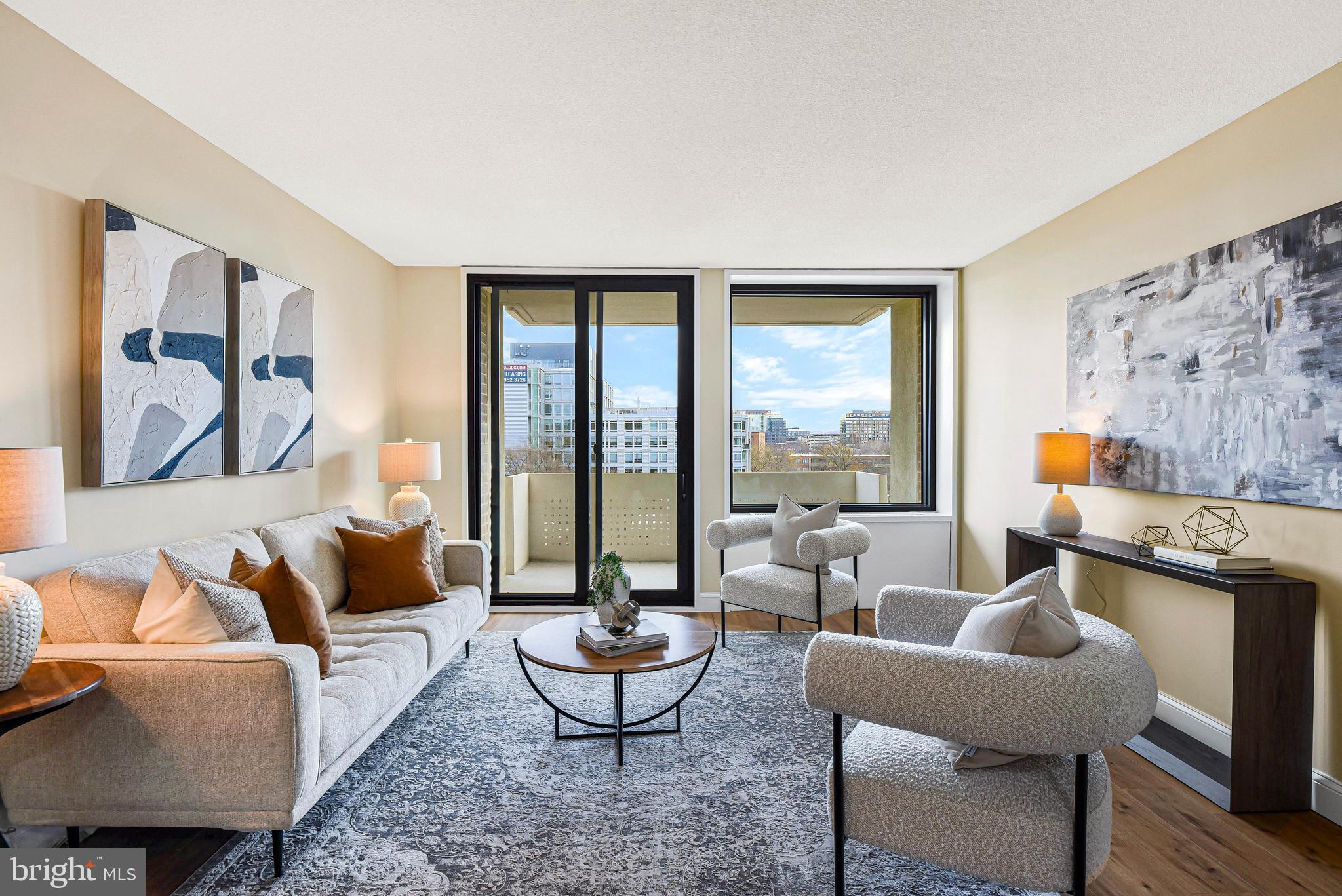 300 M Street Southwest, Unit N508 Washington, DC 20024 - Photo 3 of 32 a living room with furniture and a large window