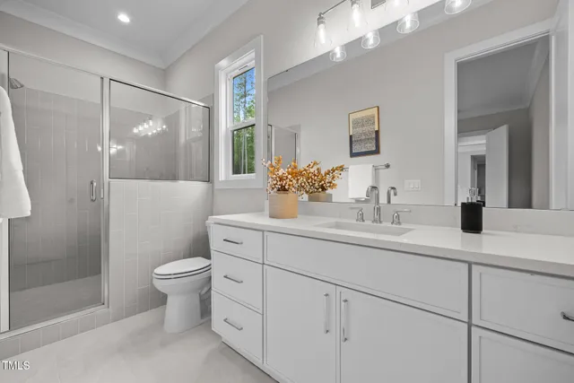 a view of a backyard with hardwood and shower