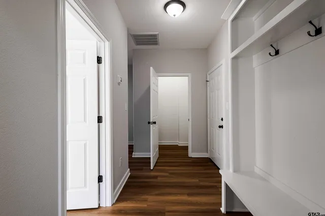 view of living room with wooden floor